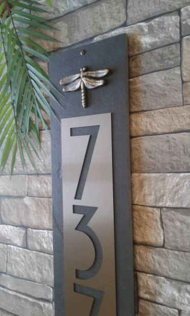 Unique House Numbers - Dragonfly