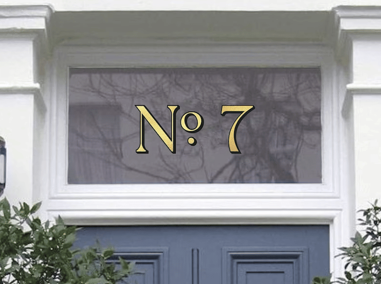 Gold Leaf House Numbers for Glass