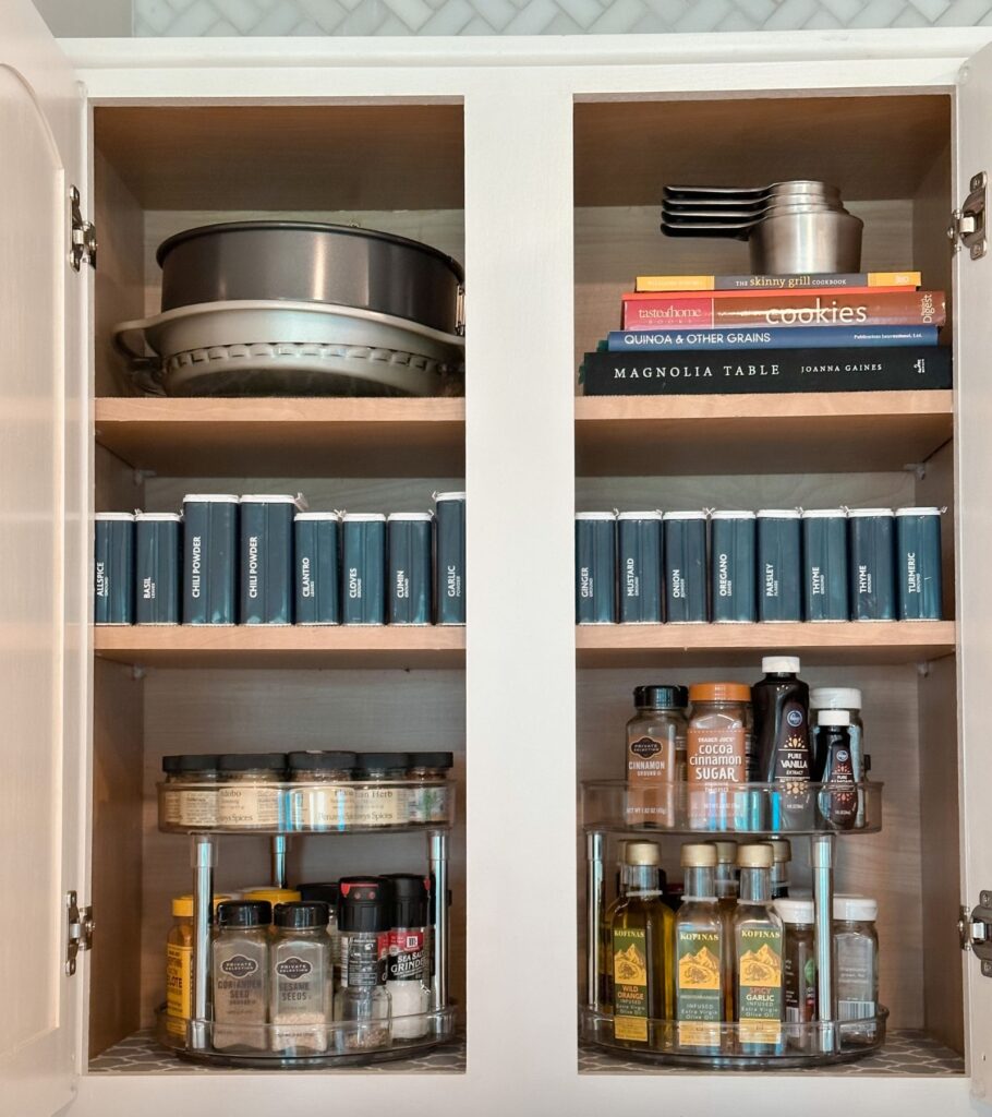 Lazy Susan Spice Organzation diy