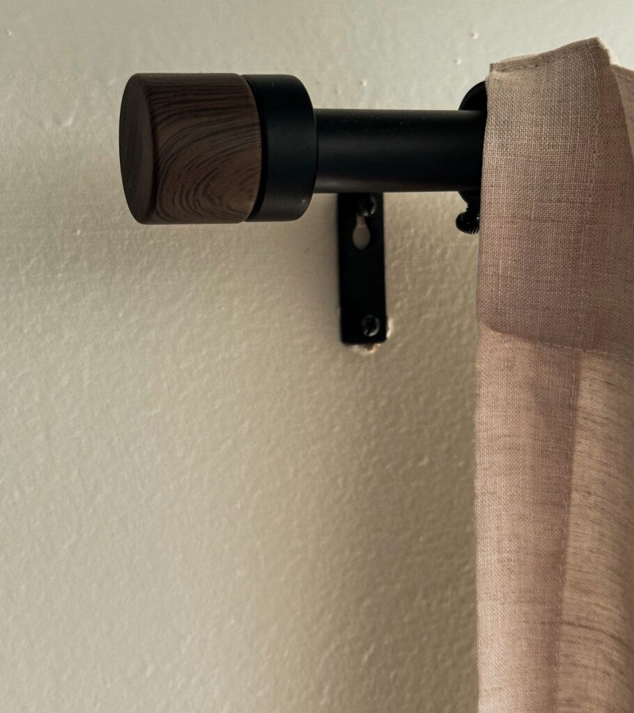 Small Masculine Office - Curtain Rod