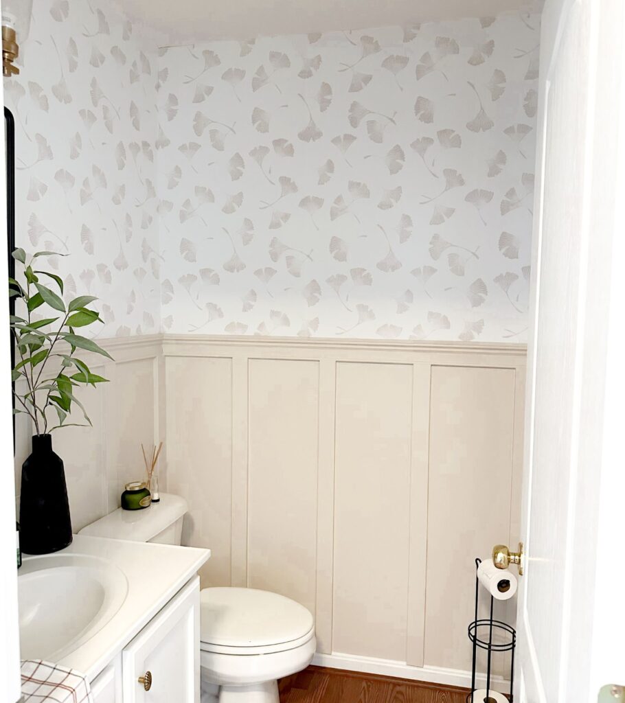Board & Batten Half Wall - How To Remodel A Bathroom On A Budget