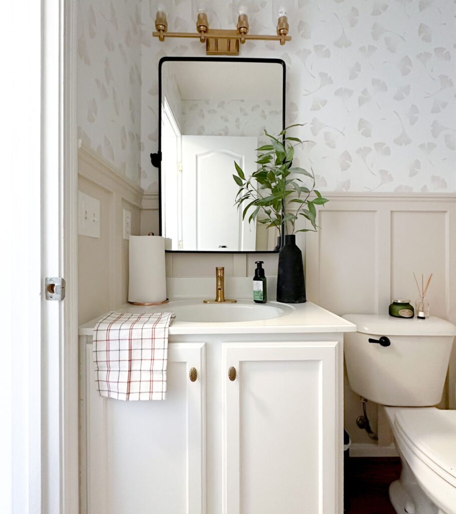 New mirror - How To Remodel A Bathroom On A Budget