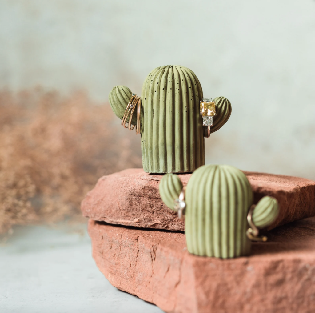 Saguaro Cactus Ring Holder for Ring Display and Jewelry Organization