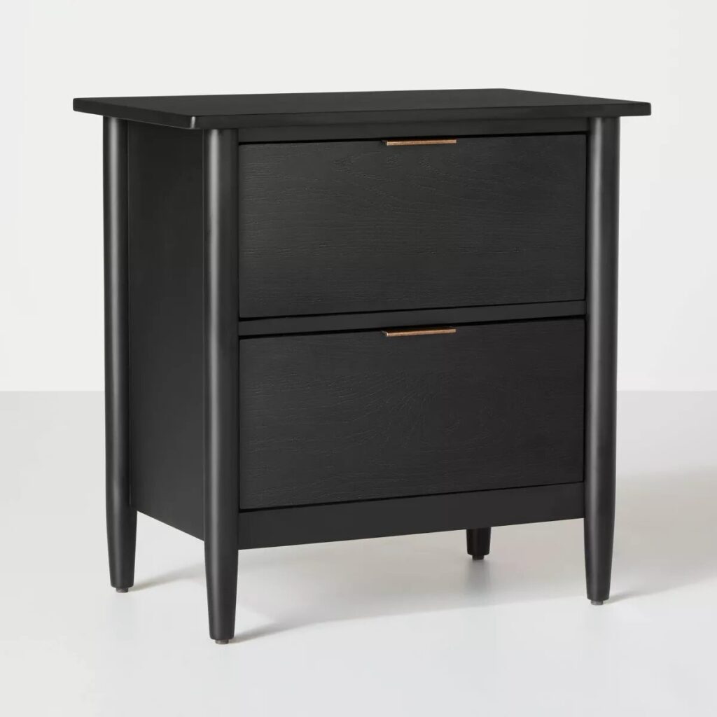 2 Drawer Modern Wood Nightstand - Hearth & Hand