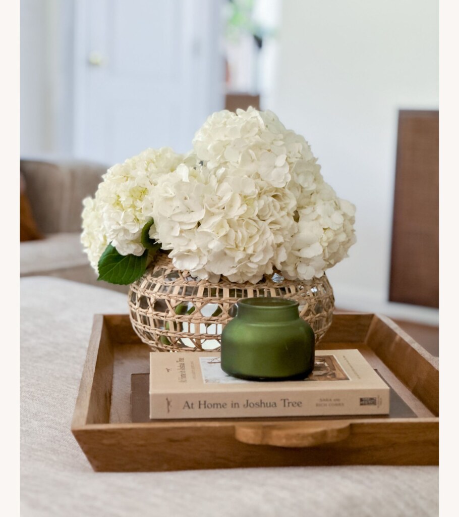 Decorating ideas for ottoman trays