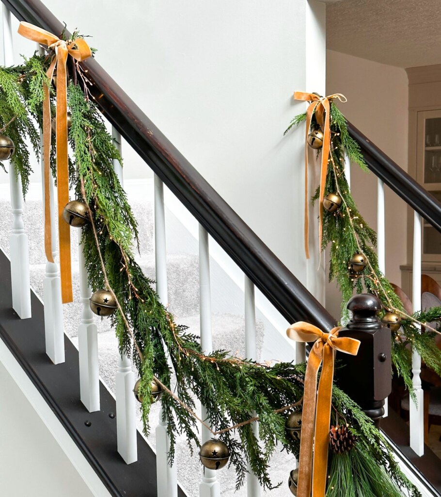 I found the best faux garland that looks very realistic