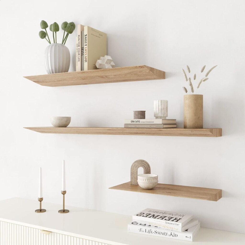 Floating Wedge Shelves