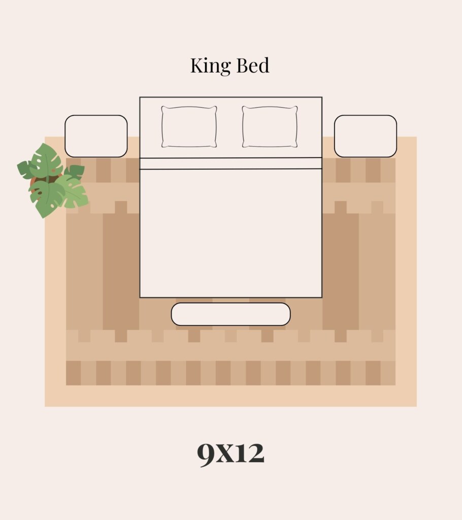 _King Bed - Rug Size 9x12