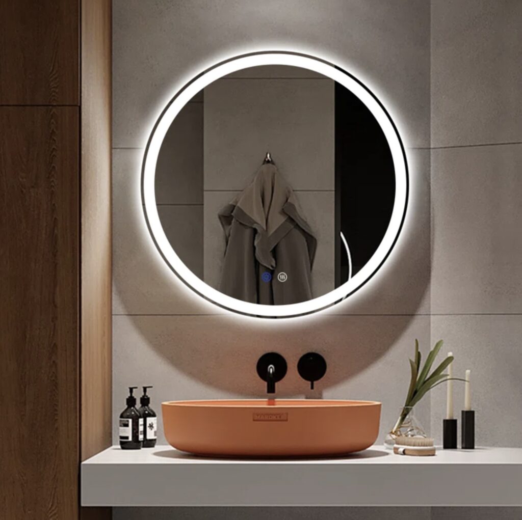 Backlit - wall-mounted lighted vanity mirrors