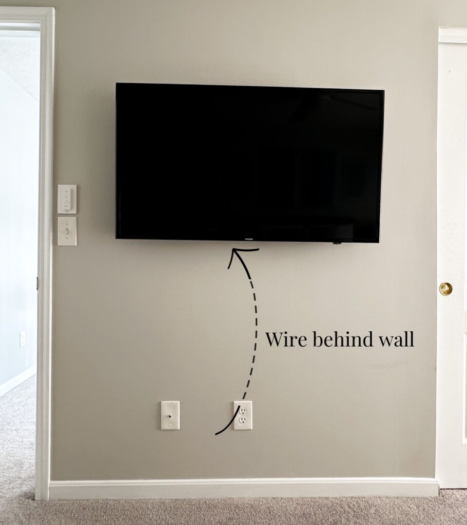 how to hide electrical cords - wire behind wall