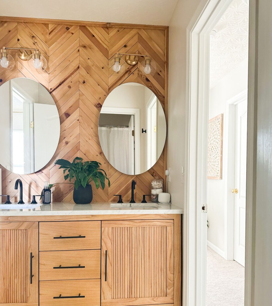 placement of vanity light over mirror