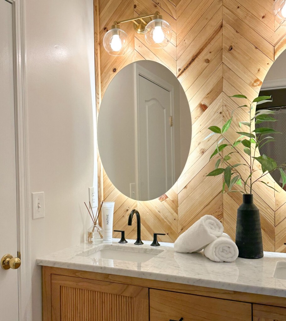 wall-mounted lighted vanity mirror - Featured Image