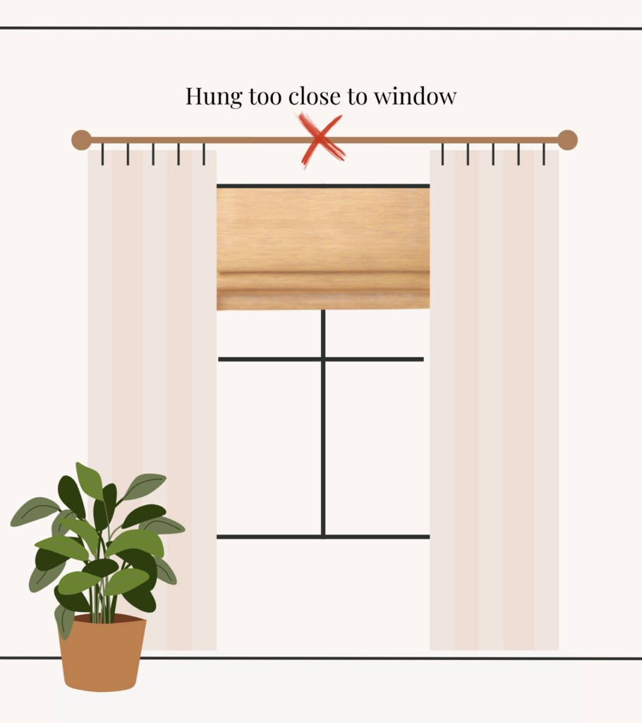 Hung too close to window