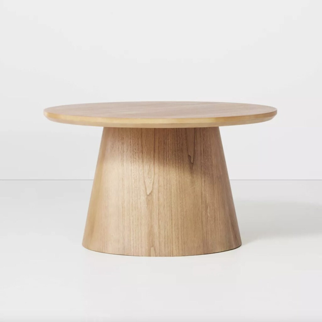 Wooden Round Pedestal Coffee Table