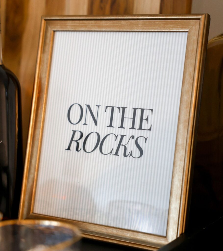 On The Rocks - Fridge Bar Cart Print