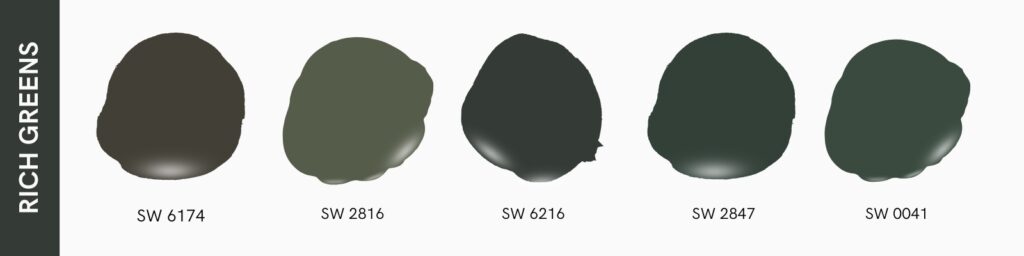 Rich Green Paint Swatches From Sherwin Williams