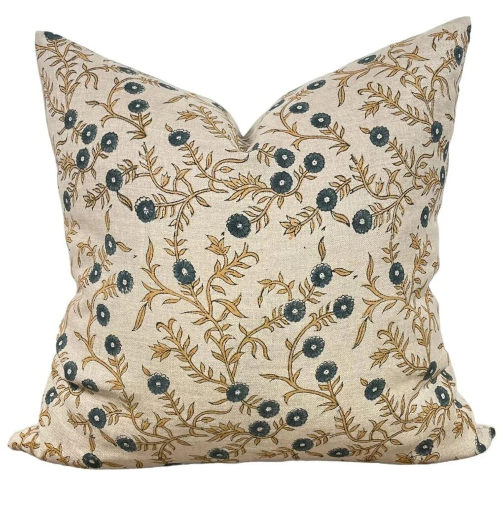 Designer "Pacifica" Floral Pillow Cover